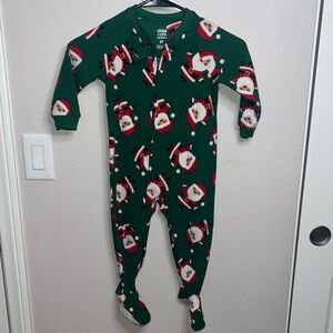 Carter's Festive Green Santa Footie